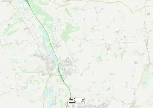 IP6 0 Print Map of Mid Suffolk Area