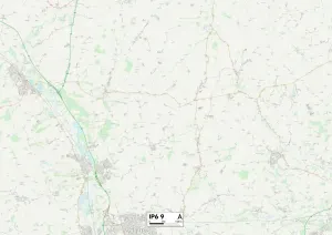 Mid Suffolk IP6 9 Postcode Sector Print Map