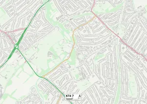 Sutton KT4 7 Print Map Sector Guide
