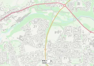 Fife KY6 1 Postcode Sector Print Map
