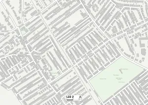 Sefton L22 2 Postcode Sector Print Map
