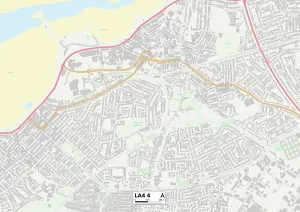 Lancaster LA4 4 Postcode Sector Print Map