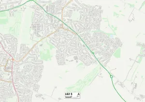 LE2 5 Print Map of Leicester Postcode Sector