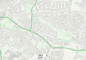 LE5 2 Postcode Sector Print Map