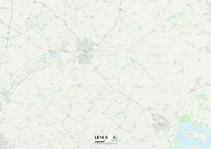 Melton LE14 2 Postcode Sector Print Map