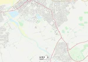 Conwy LL18 2 Postcode Sector Print Map
