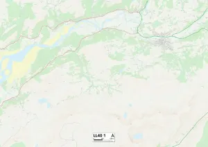 Gwynedd LL40 1 Print Map Sector