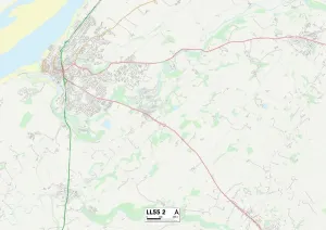 Gwynedd LL55 2 Print Map Sector