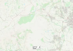 Wrexham LL11 3 Postcode Sector Print Map