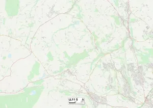 Wrexham LL11 5 Postcode Sector Map Print