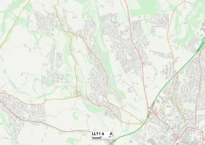 Wrexham LL11 6 Postcode Sector Print Map