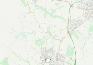 Wrexham LL14 4 Postcode Sector Print Map