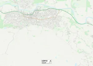 Bradford LS29 8 Postcode Sector Print Map