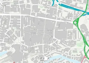 Leeds LS1 6 Print Map Sector