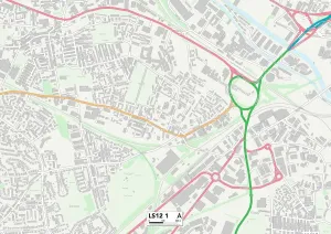 Leeds LS12 1 Print Map Sector