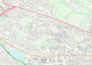 LS - Leeds Prints: Leeds LS12 3 Postcode Sector Print Map