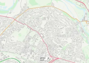 Leeds LS13 2 Postcode Sector Print Map