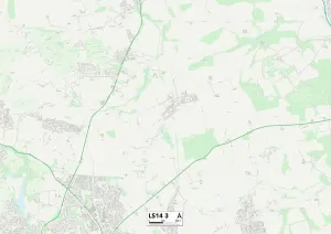 Leeds LS14 3 Postcode Sector Print Map