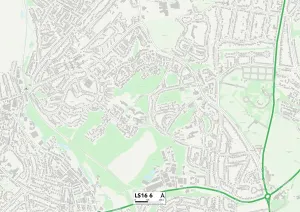 Leeds LS16 6 Postcode Sector Print Map