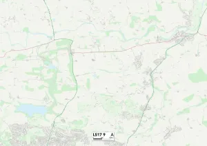 Leeds LS17 9 Postcode Sector Print Map