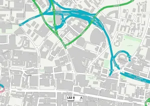 Leeds LS2 8 Postcode Sector Print Map