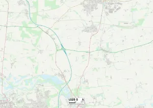Leeds LS25 5 Postcode Sector Print Map