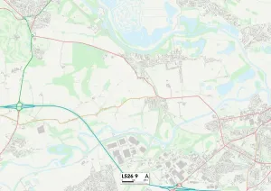 Leeds LS26 9 Postcode Sector Print Map