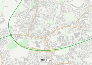 LS - Leeds Prints: Leeds LS28 6 Postcode Sector Print Map