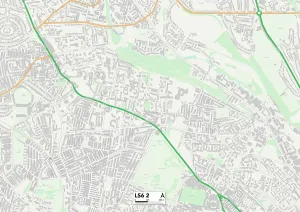 Leeds LS6 2 Postcode Sector Print Map