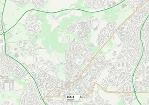 Leeds LS6 4 Print Map Postcode Sector