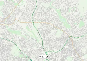 Leeds LS7 3 Print Map Sector Postcode Area