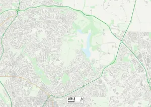 Leeds LS8 2 Print Map Postcode Sector