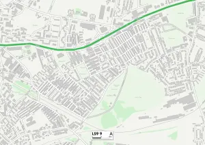 Leeds LS9 9 Postcode Sector Print Map