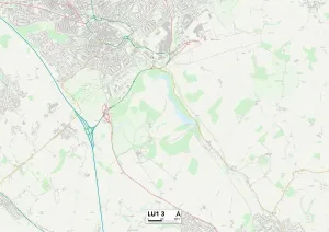 LU - Luton Prints: Luton LU1 3 Postcode Sector Print Map