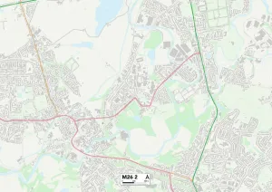 Bury M26 2 Postcode Sector Map Print