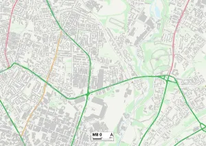 Manchester M8 0 Print Map Sector