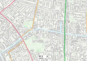Hackney N1 5 Print Map Postcode Sector
