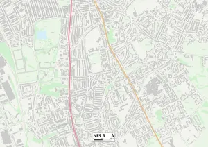 Gateshead NE9 5 Print Map Postcode Sector