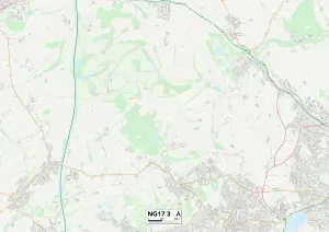 NG17 3 Postcode Sector Print Map
