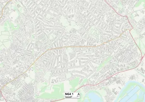 Gedling NG4 1 Postcode Sector Print Map