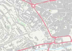 Nottingham NG1 6 Print Map Sector