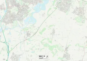 NG - Nottingham Prints: Nottingham NG11 0 Print Map Sector