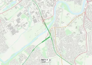 Nottingham NG11 7 Print Map Sector