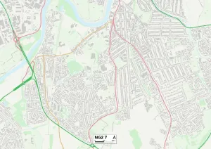 NG - Nottingham Prints: Nottingham NG2 7 Print Map Sector Guide