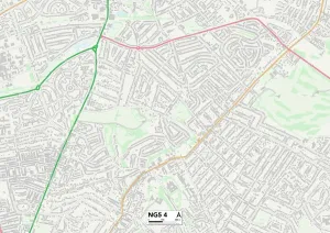 Nottingham NG5 4 Print Map Sector Guide