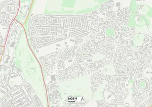 Nottingham NG5 9 Print Map Sector