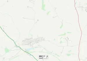 Daventry NN11 7 Postcode Sector Print Map