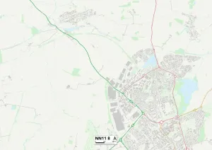 Daventry NN11 8 Print Postcode Sector Map