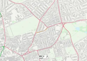 NN - Northampton Prints: Northampton NN1 4 Print Map Sector