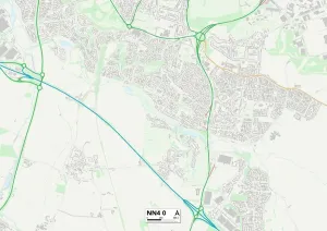 Northampton NN4 0 Print Map Sector
